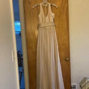White by Vera Wang Halter Dress cream size 4